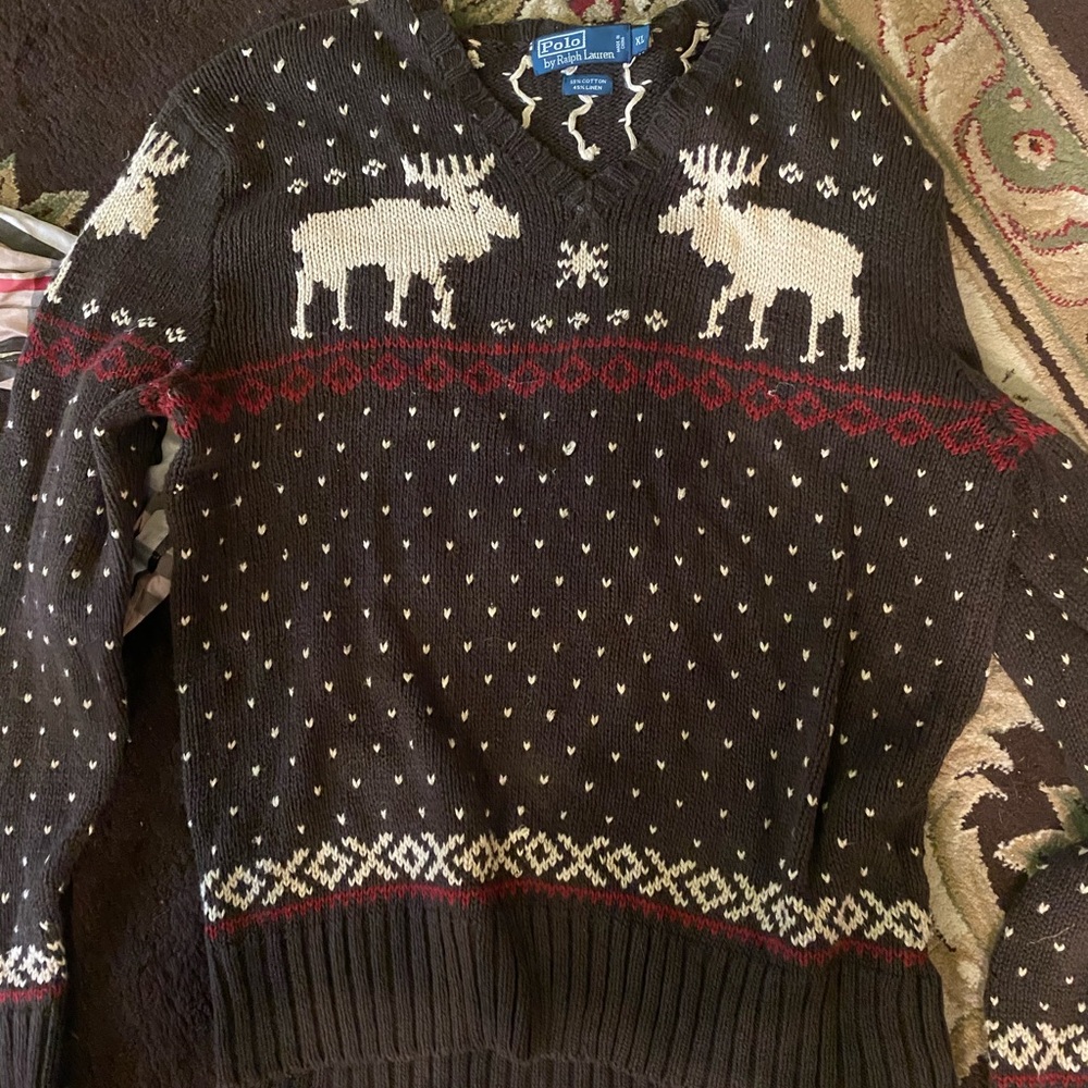 Men’s polo holiday sweater